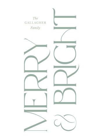 Merry Bright Modern Greeting